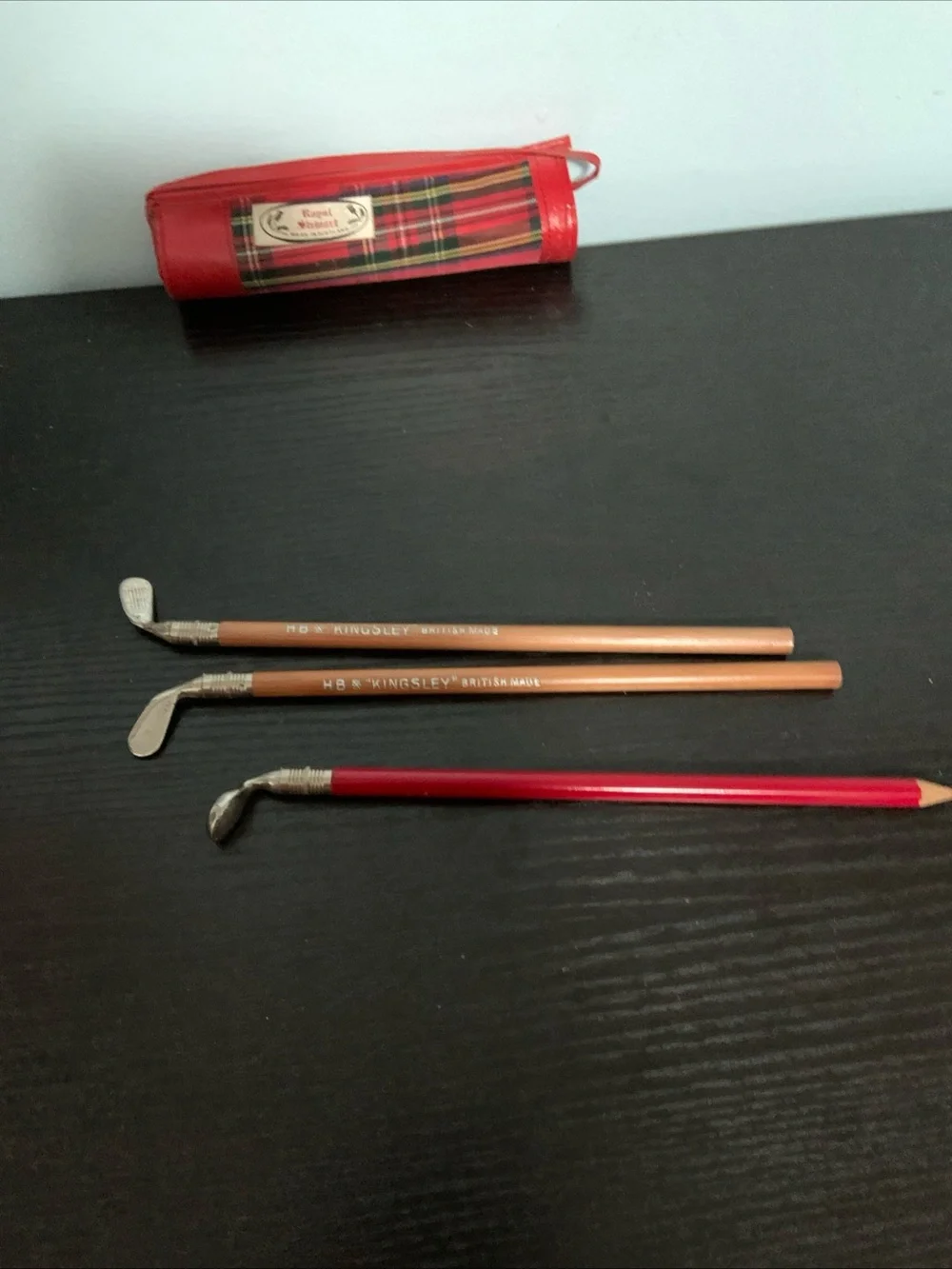 Royal Stewart Mini Golf Bag with 3 Golf Club Pencils
